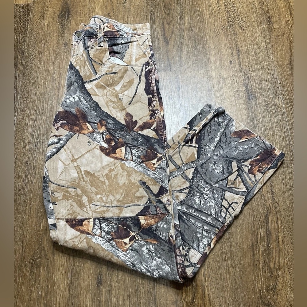 Wrangler Mossy Oak Fusion 3D Camo Jeans Mens 36X34 Double Knee Hunting 97GR1FS